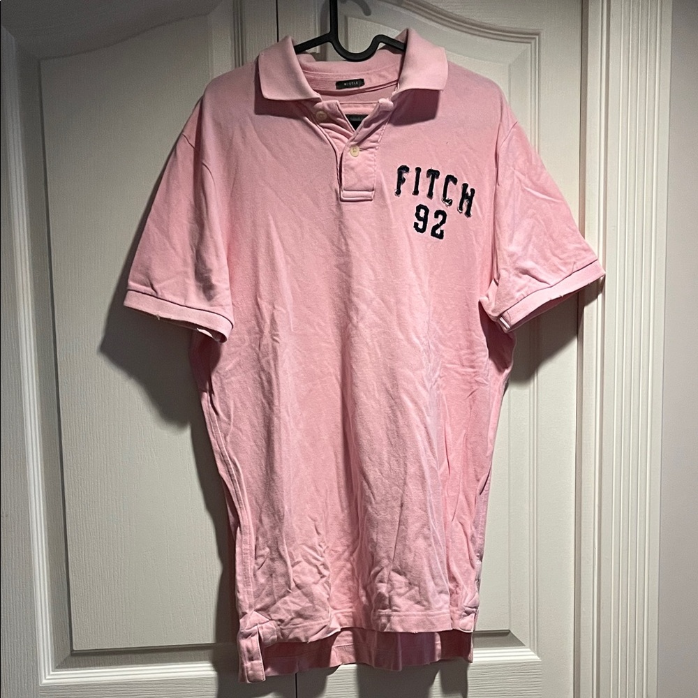 Abercrombie & Fitch Pink Polo Shirt size L